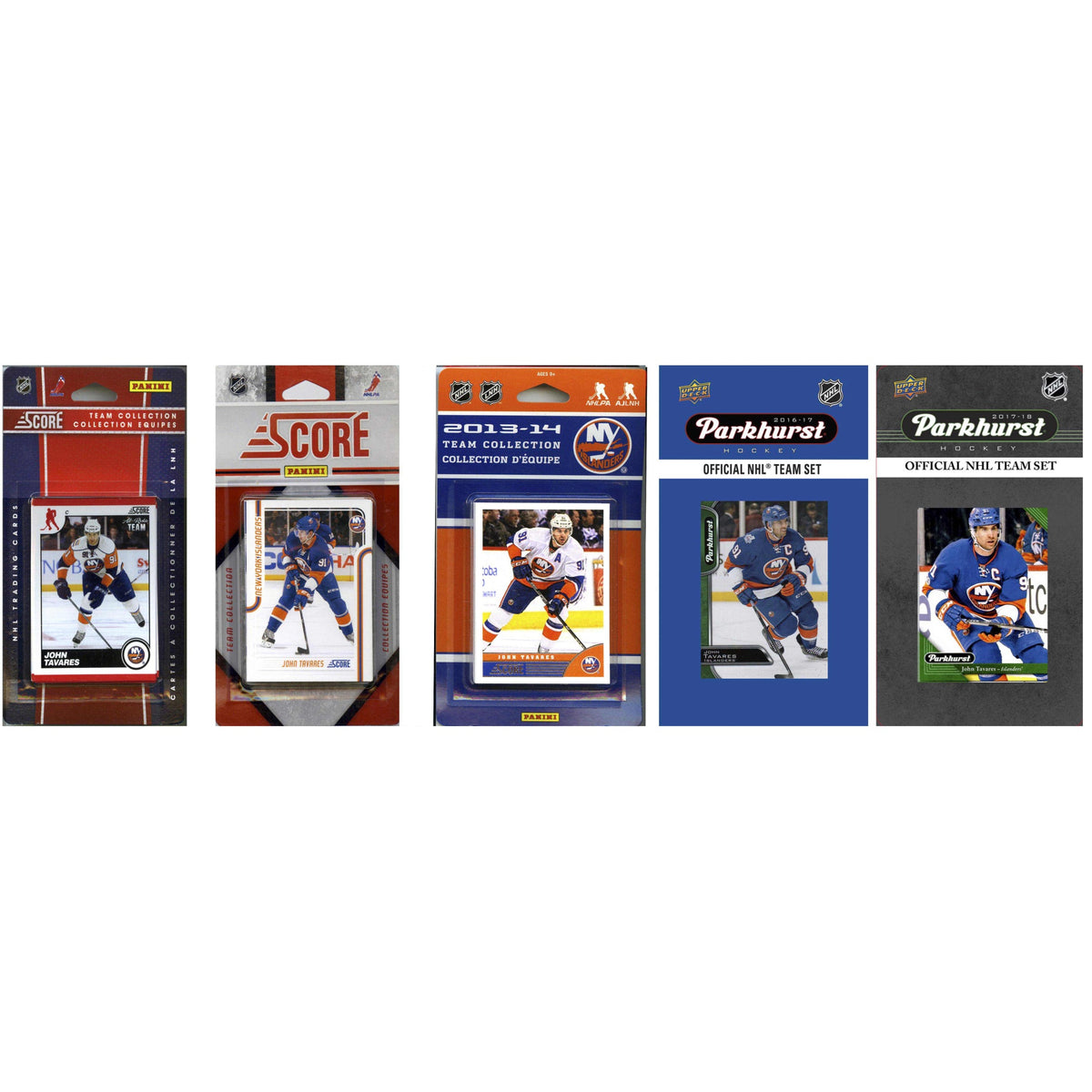 NHL New York Islanders 5 Different Licensed Trading Card Team Sets