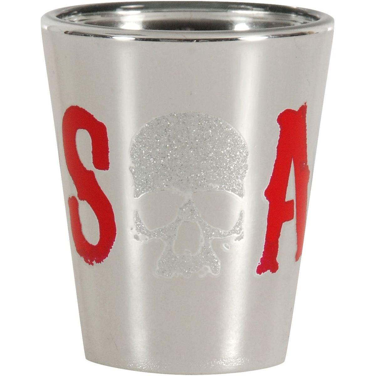 Sons Of Anarchy Glitter Skull Logo Shot Glass