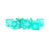 Fanroll By Metallic Dice Games 16Mm Acrylic Polyhedral Dice Set: Stardust Turquoise