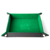 Metallic Dice Games Fold Up Velvet Dice Tray w/PU Leather Backing, Green, Model 81334, Perfect for Dungeons and Dragons Accessories
