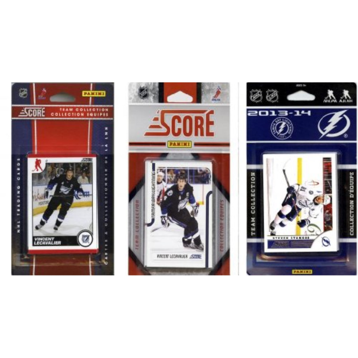 NHL Tampa Bay Lightning 3 Different Licensed Trading Card Team Sets