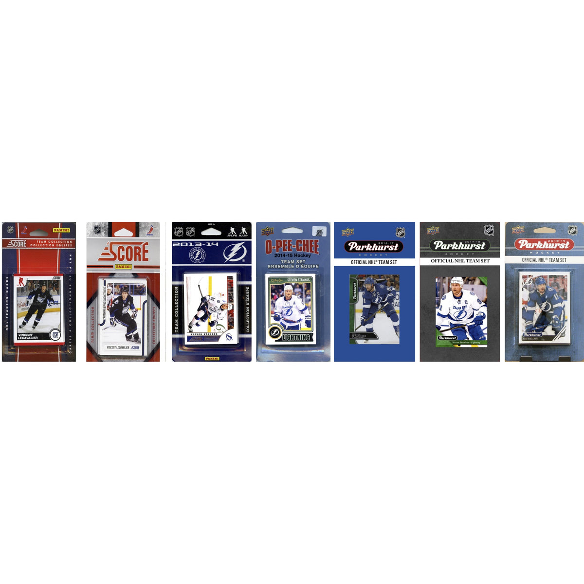 NHL Tampa Bay Lightning 7 Different Licensed Trading Card Team Sets