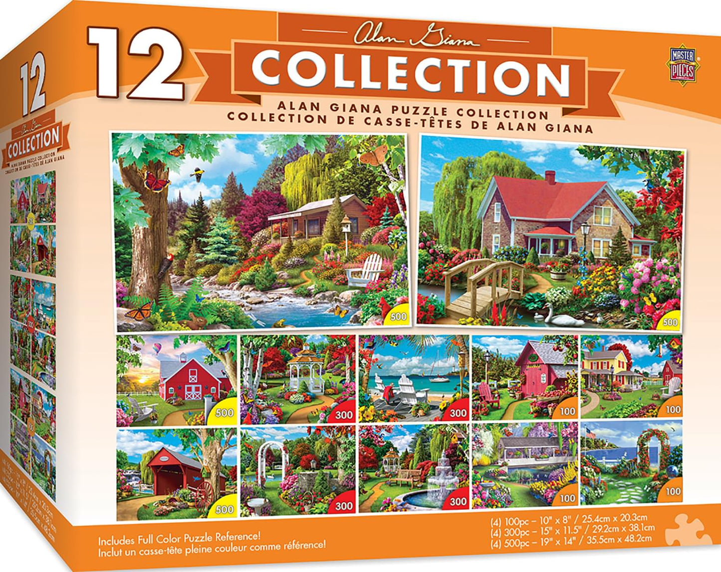 Alan Giana Jigsaw Puzzle 12-Pack | 4X 100Pc | 4X 300Pc | 4X 500Pc