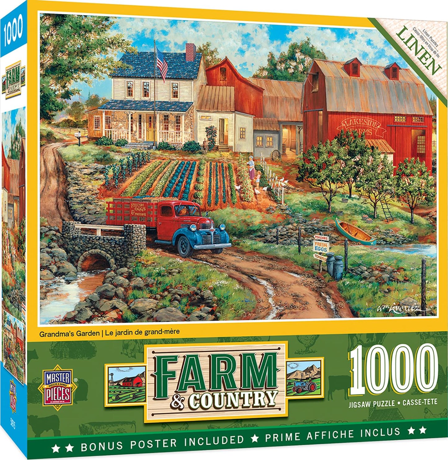 Masterpieces 1000 Piece Jigsaw Puzzle For Adults, Family, Or Youth - Grandma'S Garden - 19.25' X26.75