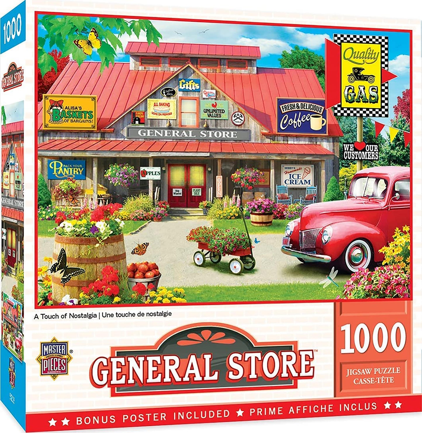 Masterpieces 1000 Piece Jigsaw Puzzle For Adults, Family, Or Youth - A Touch Of Nostalgia - 19.25'X26.75'