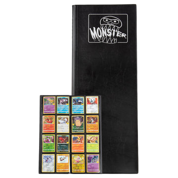 Monster Protectors Monster Tower Binder - Matte Black, Holds 320 Cards, Anti-Theft & Anti-Drop, Double-Sided, Side Loading Pockets