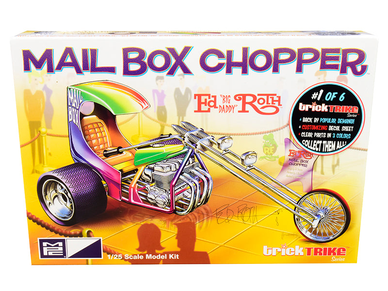 Skill 2 Model Kit Mail Box Chopper Trike (Ed ''Big Daddy'' Roth'S) ''Trick Trikes'' Series 1/25 Scale Model By Mpc