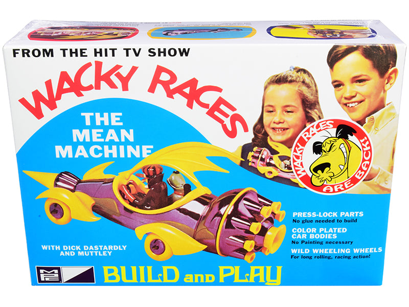 Skill 2 Snap Model Kit The Mean Machine With Dick Dastardly And Muttley Figurines ''Wacky Races'' (1968) Tv Series 1/25 Scale Mo