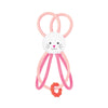 Manhattan Toy Zoo Animal Winkel Bunny Rabbit Rattle & Teether, Pink, Plastic, Model 215860 for Babies and Toddlers