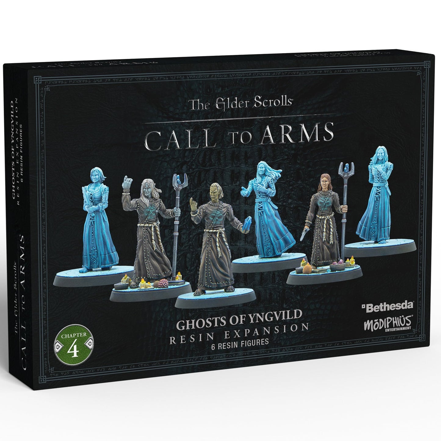 Modiphius: The Elder Scrolls Call To Arms - Ghosts Of Yngvild - 6 Figure Resin Expansion, Chapter 4, Unpainted, 32Mm Rpg Miniatures W/ Scenic Bases