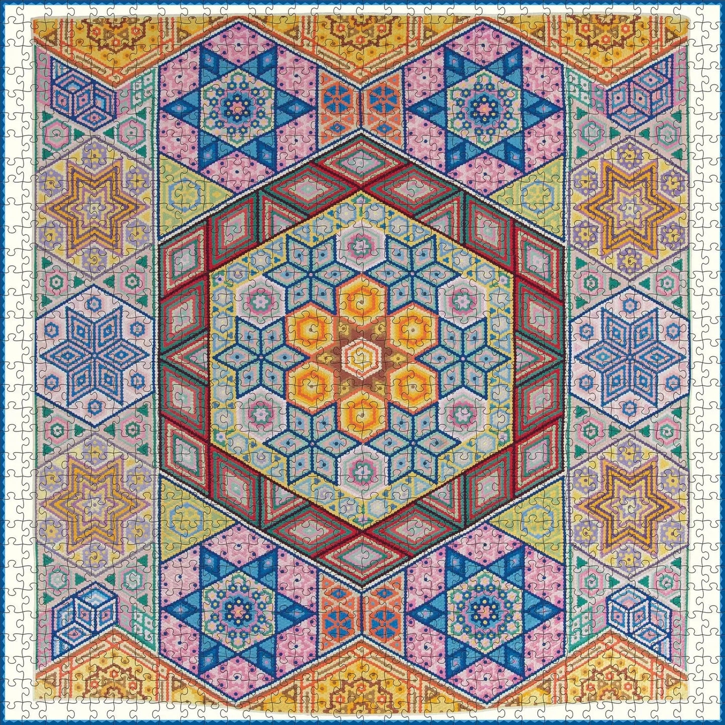Mosaic Quilt 1000 Piece Jigsaw Puzzle Pomegranate