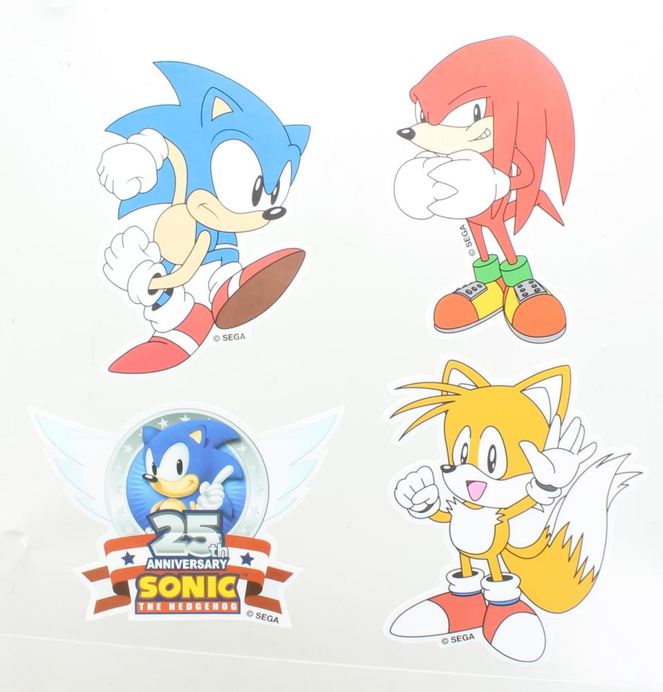 Sonic The Hedgehog Vinyl Stickers, Set Of 4