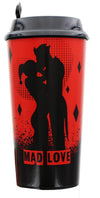 Dc Comics ''Mad Love'' Harley Quinn And The Joker Travel Cup | Red