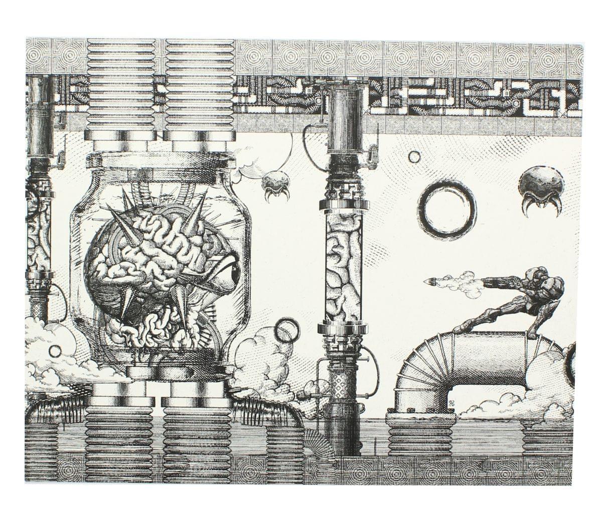 Nintendo Metroid Mother Brain 8X10 Art Print By Nemesis (Gamer Block Exclusive)