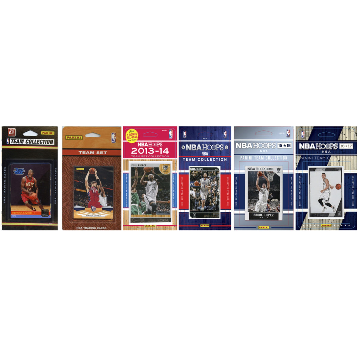NBA Brooklyn Nets 6 Different Licensed Trading Card Team Sets