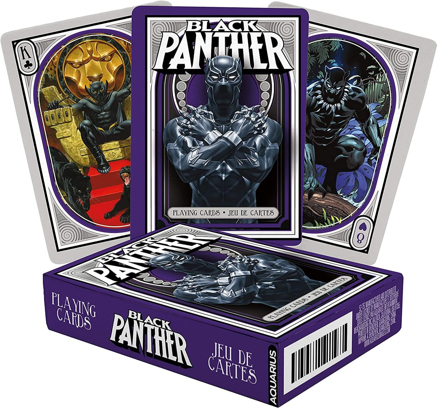Aquarius Marvel Comics Black Panther Playing Cards - Black Panther Themed Deck Of Cards For Your Favorite Card Games - Officially Licensed Marvel Comics Merchandise & Collectibles