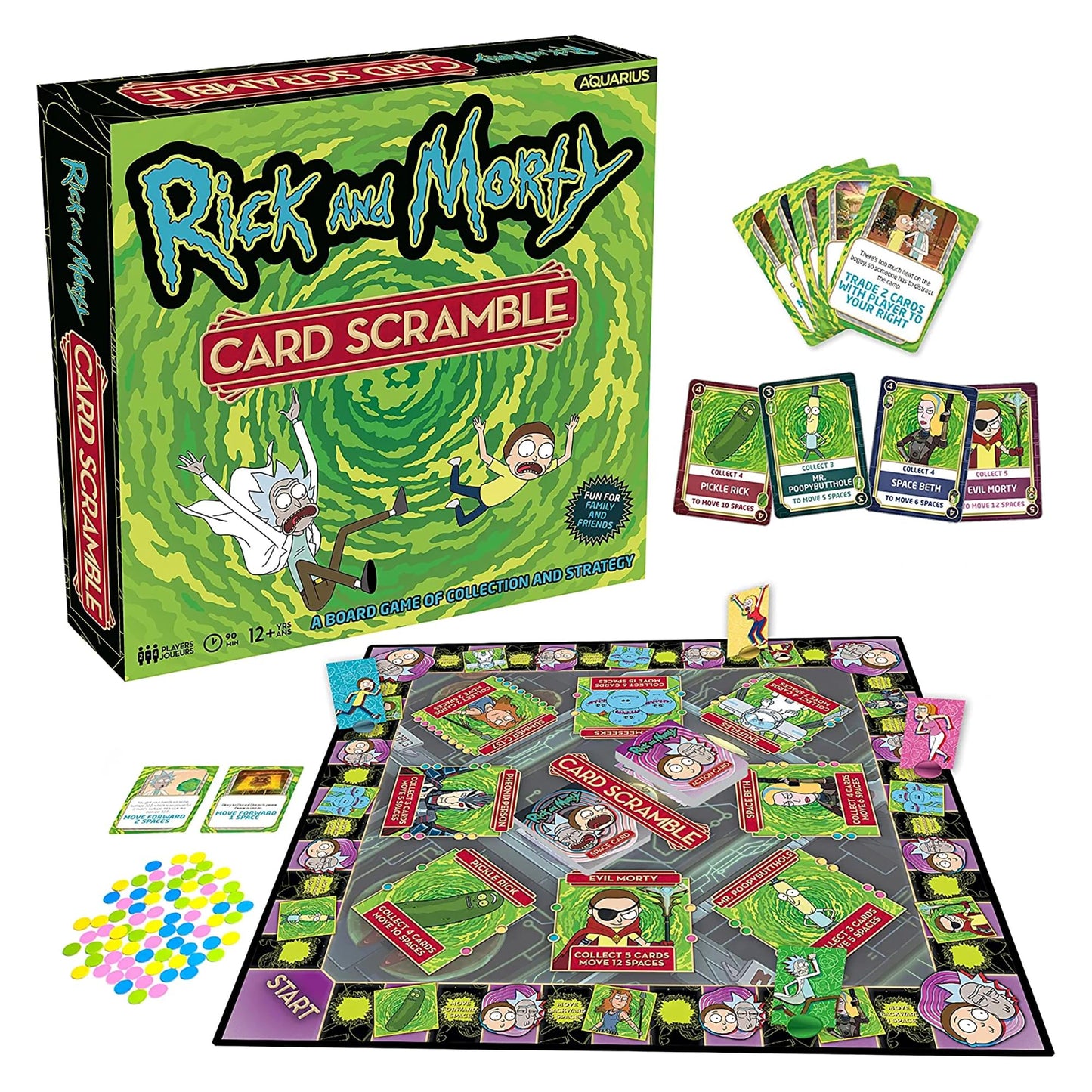 Aquarius - Rick And Morty Card Scramble Board Game