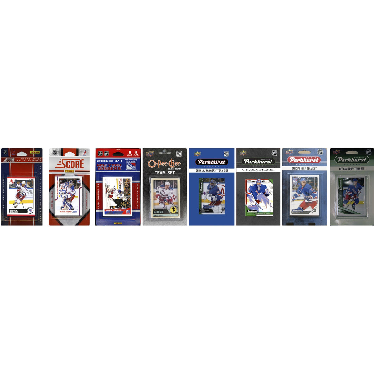NHL New York Rangers 8 Different Licensed Trading Card Team Sets