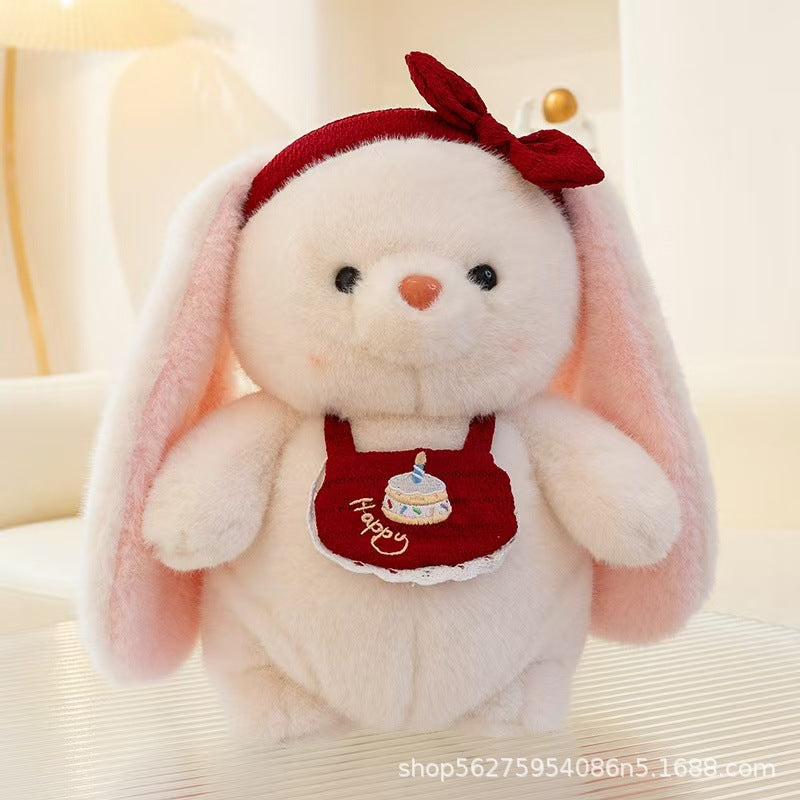 Cocoa Party Bib Rabbit Cute Panda Fox Plush Toy Little Bear Girls Children's Companion Comfort Gift Duck