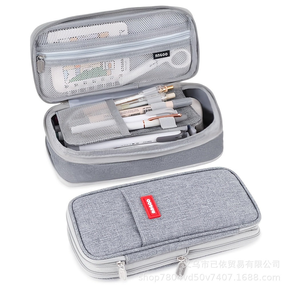 Large-Capacity Retractable Pencil Case Stationery Box in Japanese and Korean Style, Macaron Color, Upgraded Version for Primary and Secondary School Students, in Stock