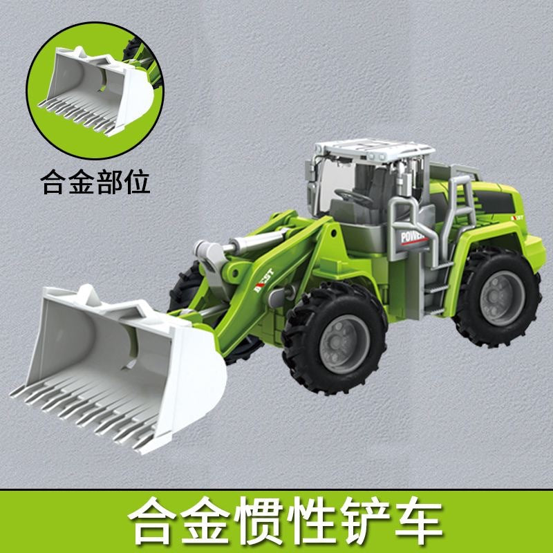 Children's Alloy Artificial Dump Truck Engineering Vehicle Inertia Mixer Truck Oil Tanker Bulldozer Crane Excavator Model