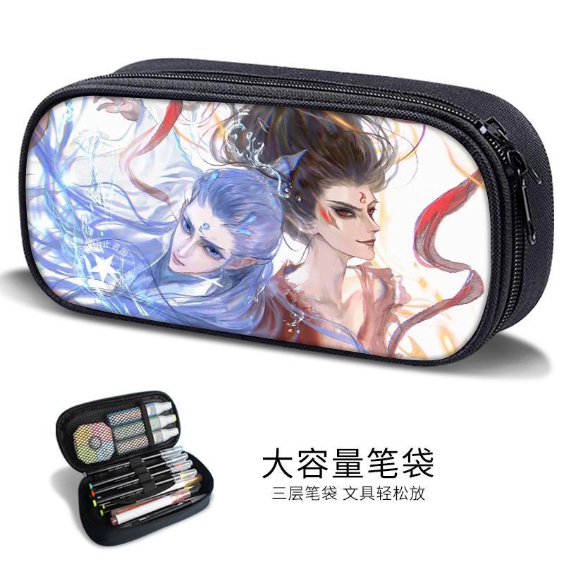 Essential Stationery for the Beginning of School: Nezha the Magic Child Sea Pen Bag for Boys, Anime Merchandise, Lotus Cake Cp Unisex Stationery Box Trend