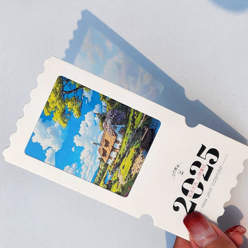 2025 calendar retro ticket stub reverse light and shadow photo ticket stub box blank ticket stub homemade light and shadow photo in stock