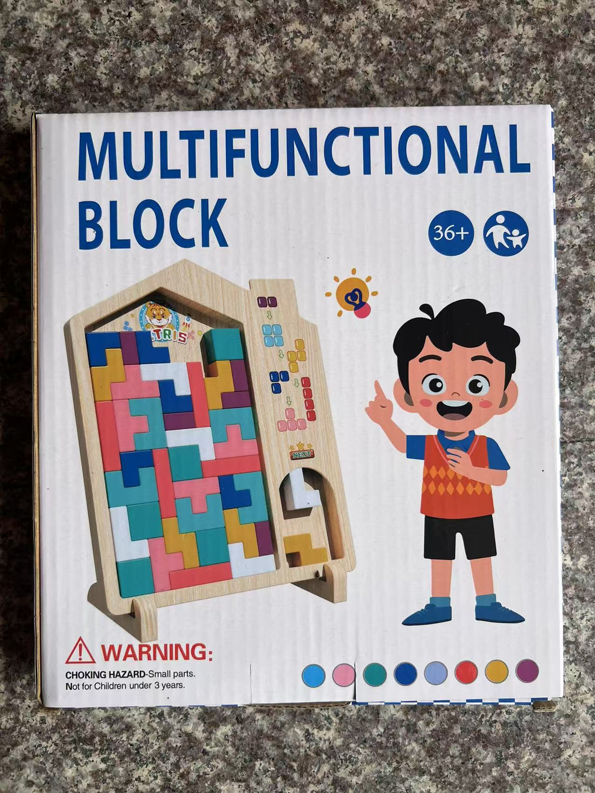Factory Wooden Early Education Boys and Girls Accumulates Tetris Jigsaw Puzzle 3456-year-old Children's Educational Toys
