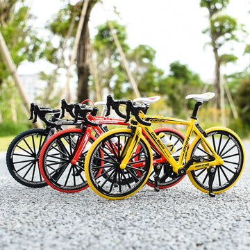 Cross-Border Artificial Bicycle Model 1:8 Alloy Mountain Foldableing Artificial Road Bike Ornaments Off-Road Bicycle Toys