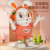 Stall explosions cute rabbit singing and dancing robot toy lighting music 1-year-old baby interactive head-up training