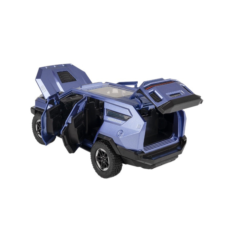 Cross-border foreign trade Jianyuan 24381 realistic children's sound and light pull-back 1/24 Rezvani alloy car model toy