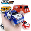 Magnetic track car electric light-emitting jeep police car project small train track accessories children's toys car