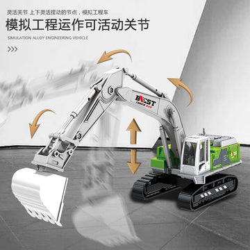 Children's Alloy Artificial Dump Truck Engineering Vehicle Inertia Mixer Truck Oil Tanker Bulldozer Crane Excavator Model