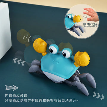 Cross-Border Electric Crab Rechargeable Luminous Concert Crawling Motion Sensor Escape Baby Children's Educational Toy