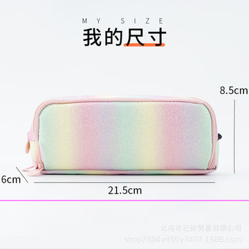 Oxford Cloth Double-Open Pencil Case, Large Capacity Stationery Box, Thickened, Wear-Resistant, Waterproof Pencil Bag for Students, Suitable for Middle and High School Students