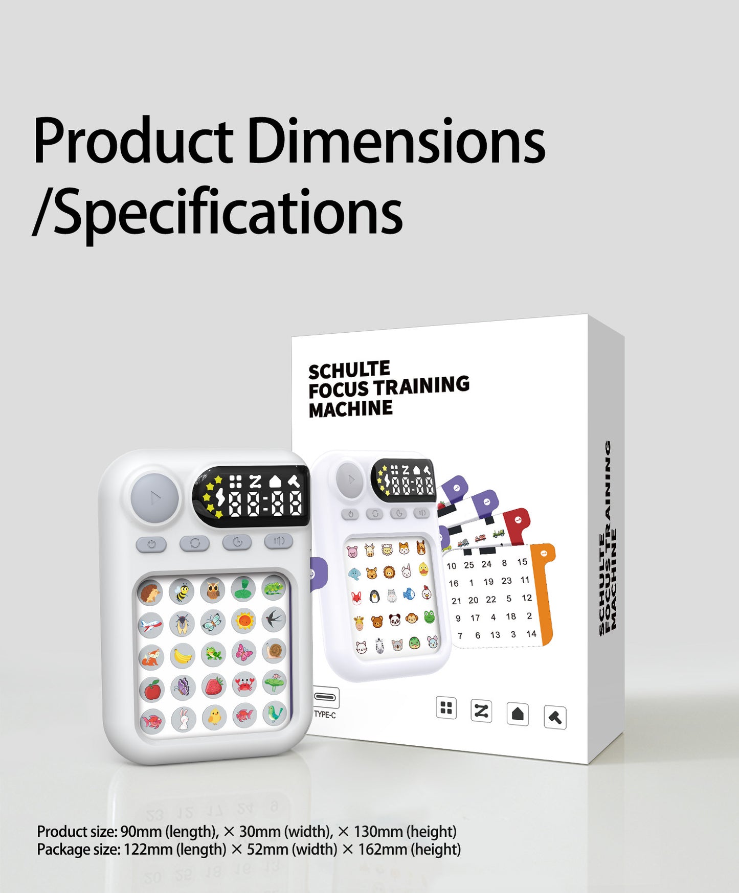 English version of Schulte tablet computer concentration training machine children's early education puzzle visual hearing students focus