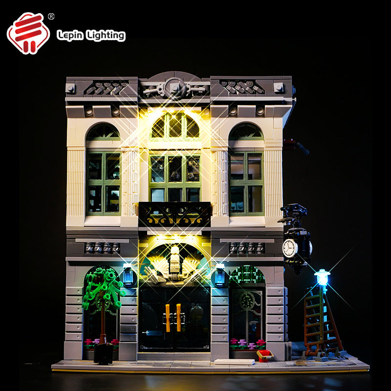 Compatible with LEGO Creative Street View Series Brick Bank 10251 Building Blocks LED Lighting DIY Lamp (not included)