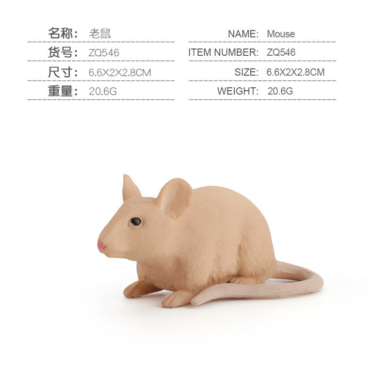 Children's Puzzle Early Education Cognitive Simulation Mouse Model Toy Static Solid Possum Guinea Piga Hair Mouse Totoro