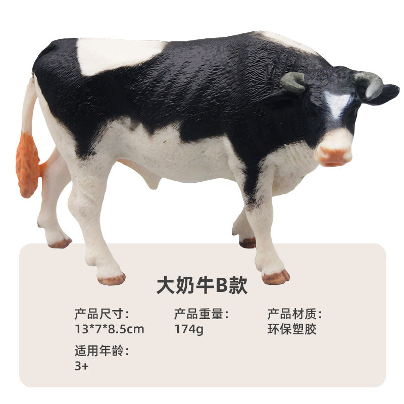 Strict Selection of Cross-border Amazon Simulation Small Animal Model Toy Farm Cow Creative Educational Children's Toys Wholesale