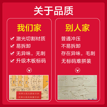Name factory direct high-quality wood 3D three-dimensional puzzle Hummer cutting small house building Ferris wheel model