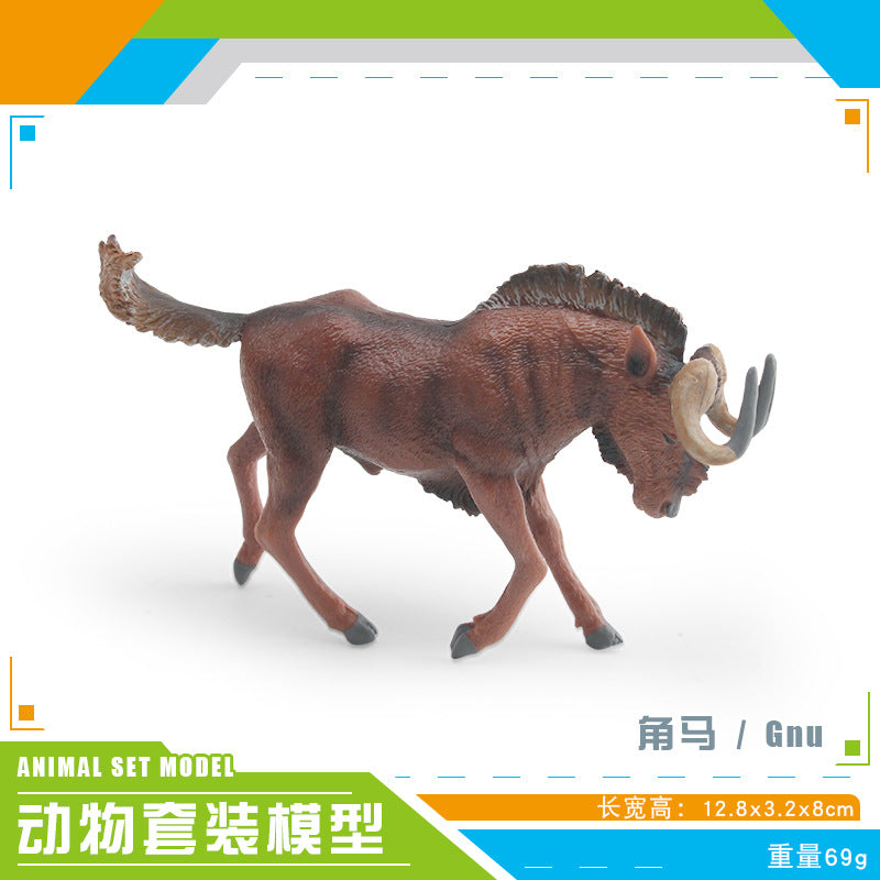 Cross-border simulation wild animal model Horn horse Antelope Mountain Antelope twist angle goat male deer desktop decoration ornaments