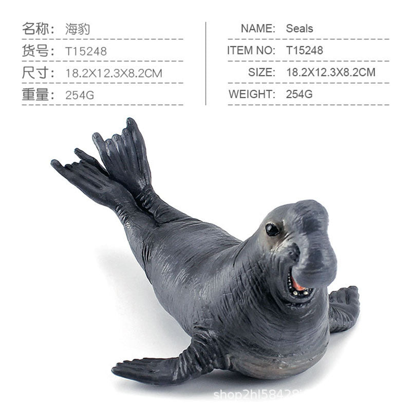 Simulation of marine animal model suit 10 solid seal sea lion walrus static ornaments hand toys