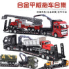 English packaging cross-border children alloy car vehicle trailer fire truck tank excavator pull back toy car