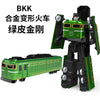 BKK alloy deformation robot train high-speed rail engineering bus dinosaur green leather train King Kong BKK children's toys