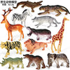 Free Shipping Simulation Wildlife Model Tiger Giraffe Lion Crocodile Elephant Rhino Hippo Wolf Cognitive Toy