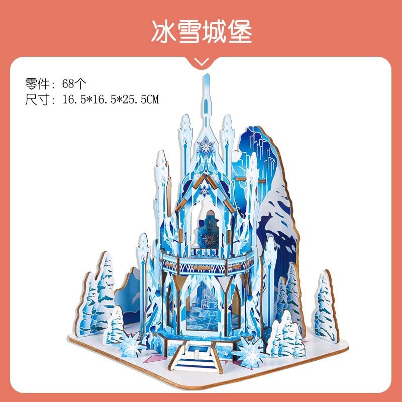 wooden three-dimensional assembled military model angel tank puzzle assembled boy wooden toy diy hut puzzle