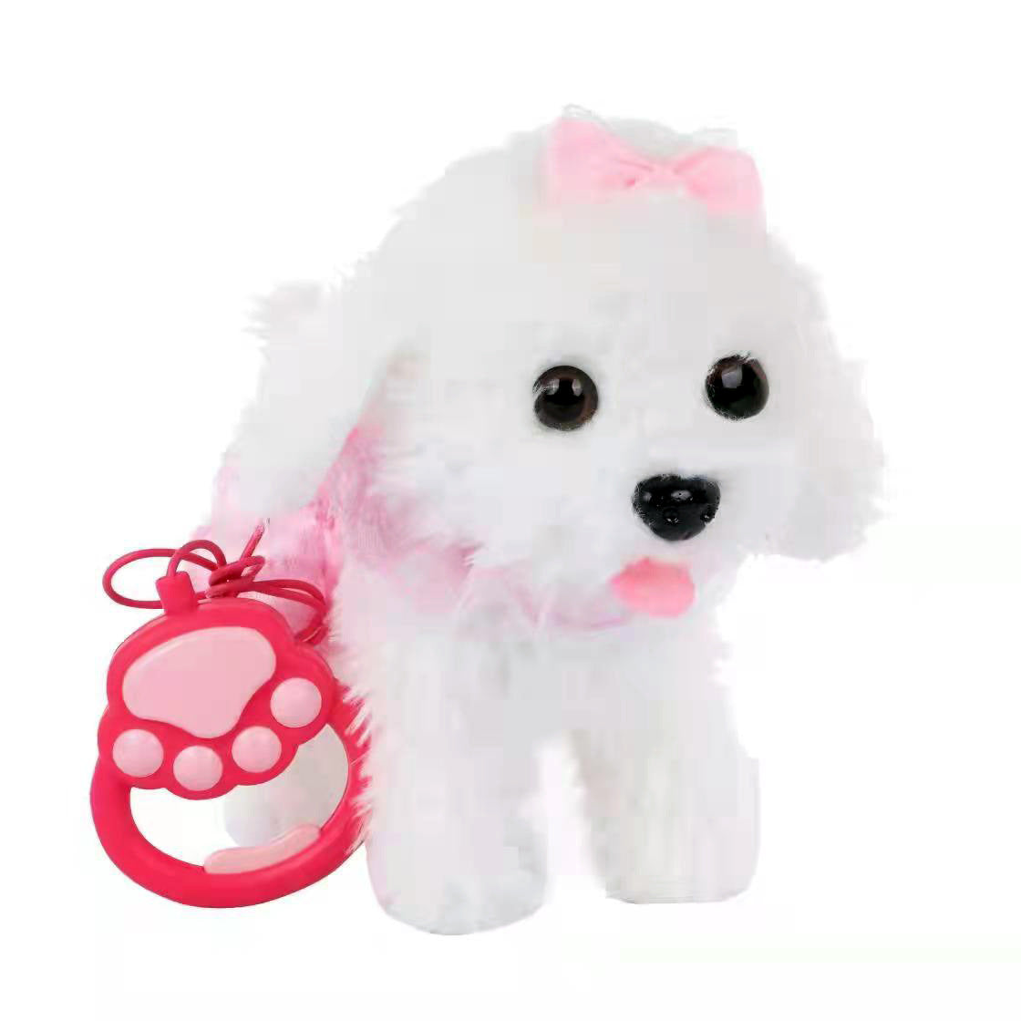 Cross-border simulation plush toy for children licking dog licking tongue cat singing leash walking dog electric toy