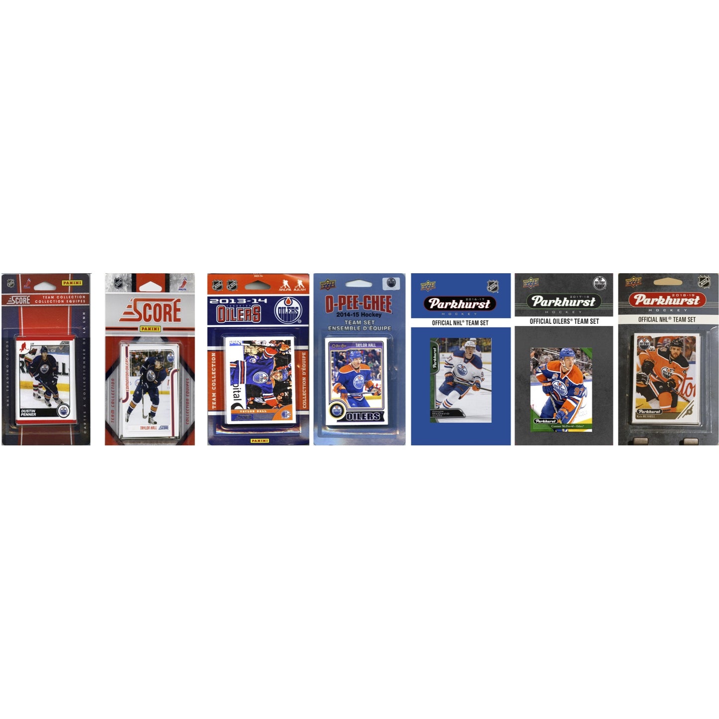 Nhl Edmonton Oilers 7 Different Licensed Trading Card Team Sets