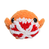 Bandit the Blood Orange Whale Crochet Plushie