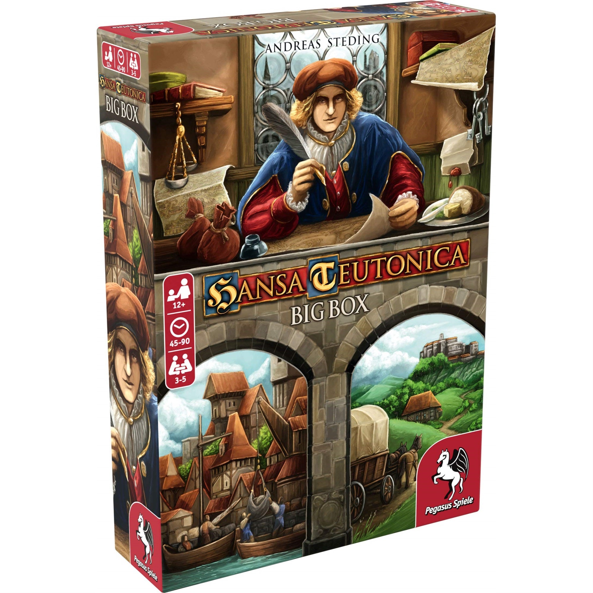 hansa spiel Pegasus Spiele 55148G - Hansa Teutonica Big Box, Grey – Toytooth